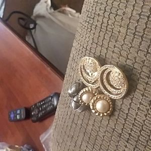 Sliver  and gold earrings